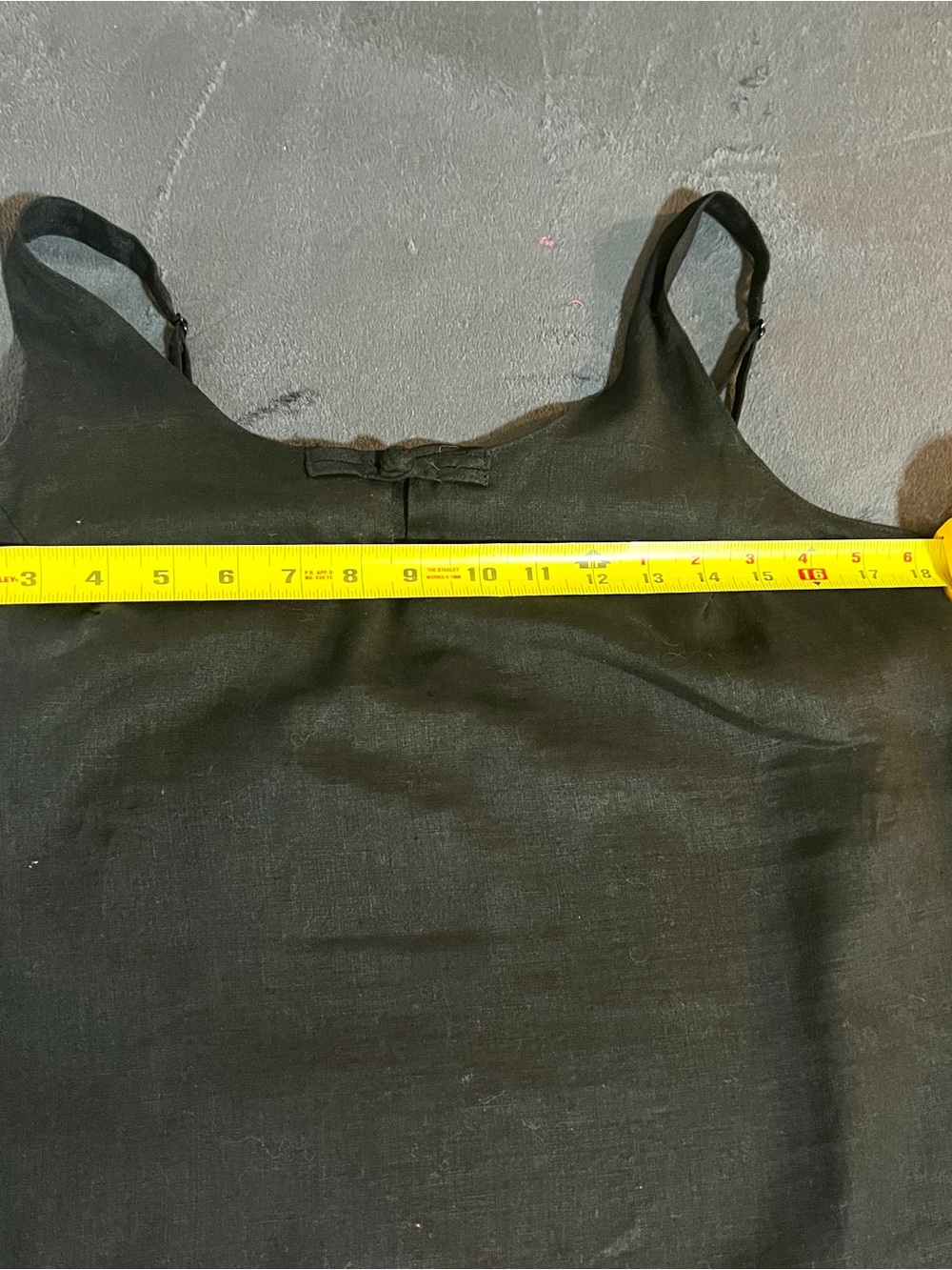 Jams World Vtg‎ 90s Wms Blk Linen Knot Side Slit Tank Boho Casual Midi Dress M - Picture 9 of 12